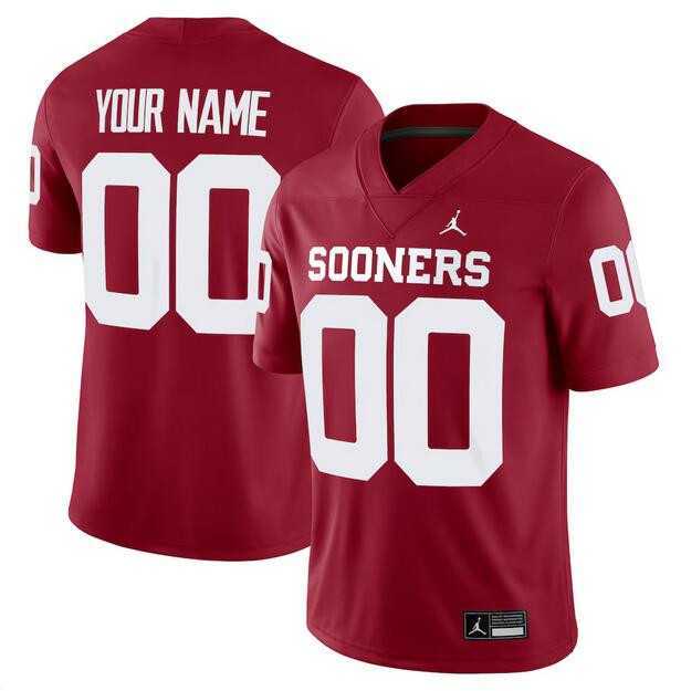 Mens Oklahoma Sooners Active Player Custom Red Stitched Football Jersey->customized ncaa jersey->Custom Jersey